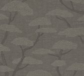 PAPIER PEINT ARBRE PIR | Nature - gris anthracite noir - AS Création Nara