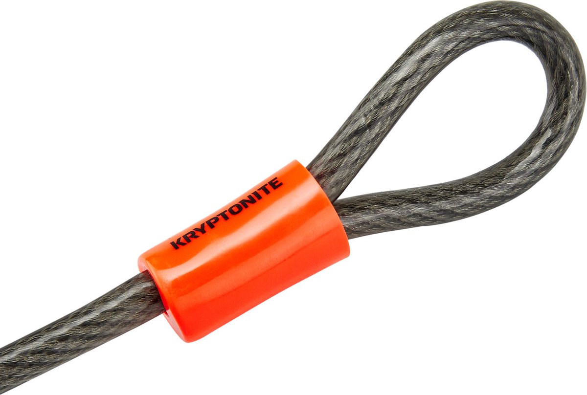 Kryptonite KryptoLok Standard Mini-7 Beugelslot met Kabel – Fiets – ART-2 Slot – Beugelslot (Elektrische) Fiets – 17,8x8,2 cm - Kabel 120 cm lang – Oranje/Zwart – foto 8