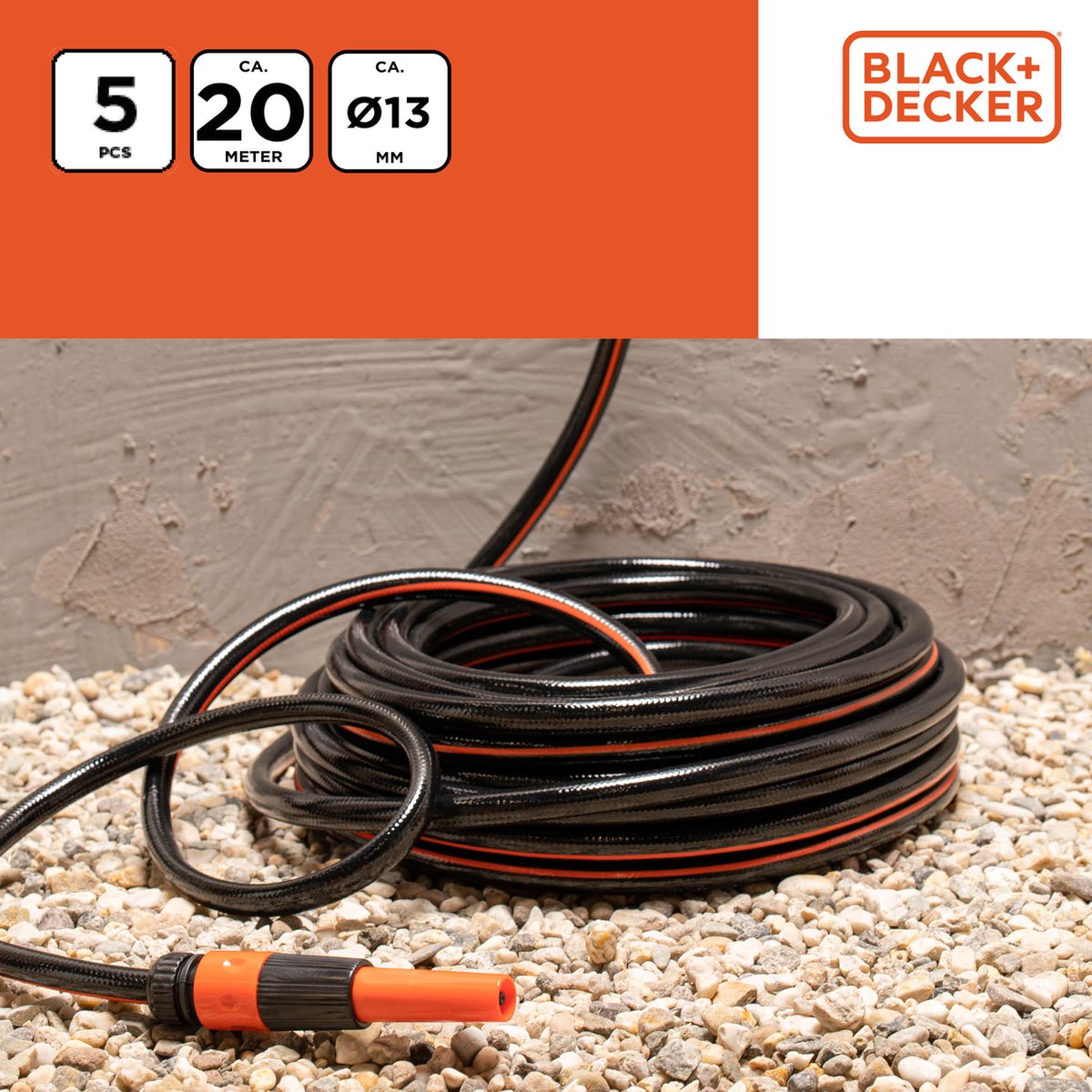 BLACK+DECKER Tuinslang met Koppelingen - Max. 6Bar thumbnail 3