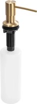 Distributeur de savon de comptoir REA, encastrable, rond, 330 ml, or Goud