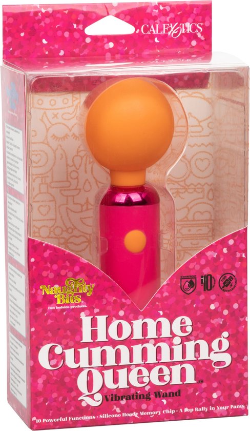 Naughty Bits Home Cumming Queen Vibrating Wand -  Orange/pink main image 1