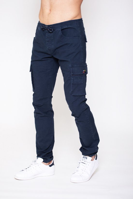 Mezaguz Heren Cargo Broek-Element-Navy-Maat W28 L34