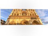 WallClassics - PVC Schuimplaat- Vooraanzicht van de Notre Dame in Parijs - 60x20 cm Foto op PVC Schuimplaat