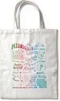 Colorful Album Cover Midnights Taylor Swifts -Draagtas - Katoenen Tas, Winkelen - Strandtas - Taylor Swift Tote Bag Merch