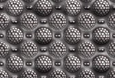 Fotobehang - Vlies Behang - Metalen Kogels in 3D - 368 x 380 cm