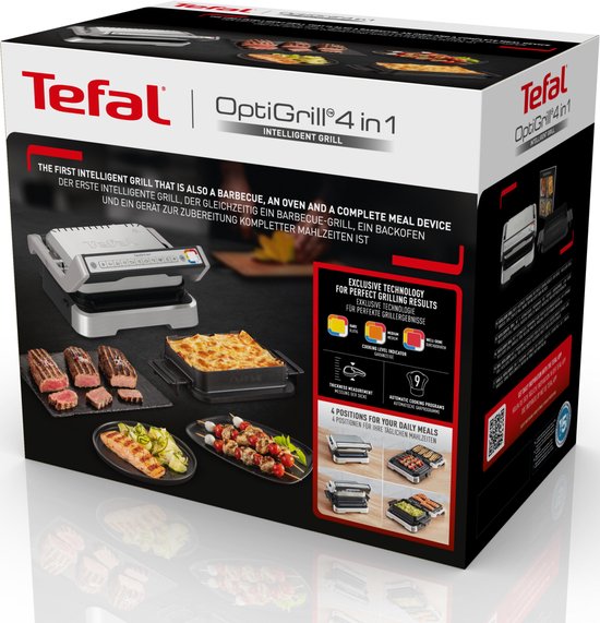Uiterlijke kenmerken - Tefal GC774D10 - Tefal OptiGrill 4in1 GC774D - Contactgrill - Intelligent Grill
