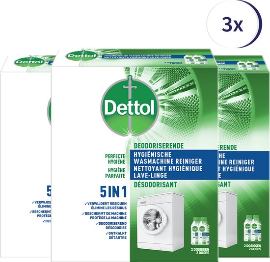 Dettol - Hygiënische Wasmachine Reiniger - 3 x 250 ml - Dettol