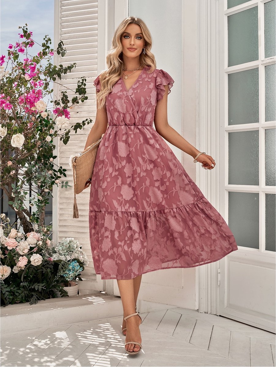 Roze jurk zwanger hotsell