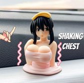 (2 pièces) Anime Chest Shaking - Jouets de Pop pour voiture
