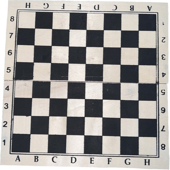 Thumbnail van een extra afbeelding van het spel houten schaakspel- schaakbord met schaakstukken - schaakspel voor kinderen en volwassenen - chessboards - travelset - bordspellen- speelbord
