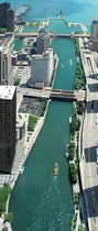 Fotobehang City Chicago  | DEUR - 211cm x 90cm | 130g/m2 Vlies
