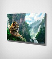 Tiger In The Jungle Canvas | 40x60 cm