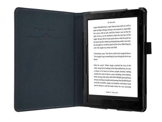 Kobo Aura 2nd edition 6 inch eReader Sleep Cover, Premium Business Case, Betaalbare zwarte Hoes-Sleepcover voor Kobo Aura editie 2 (2016), sleeve / tas, zwart , merk