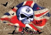 Fotobehang Alchemy Union Jack Skull | XXL - 312cm x 219cm | 130g/m2 Vlies