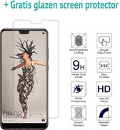 Leren Flip case Huawei Mate 20 + gratis glazen Screenprotector
