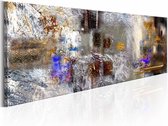 Schilderij - Winter Caleidoscoop , multi kleur