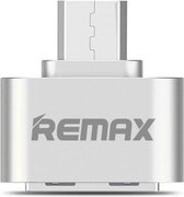 Remax OTG Universele Micro-USB naar USB-A Adapter Zilver