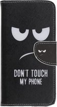 Samsung Galaxy A70 Portemonnee Print Hoesje Don't Touch My Phone