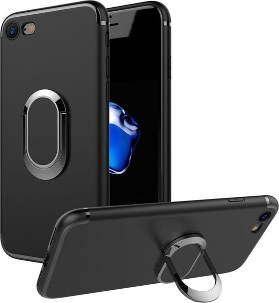 Apple iPhone 7 / 8 Backcover Hoesje met Magneet en Stand Functie Zwart |  bol.com