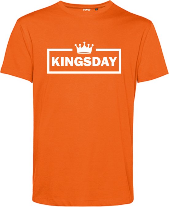 T-shirt Kingsday Blok | Koningsdag kleding | oranje shirt | Oranje | maat S