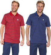 Poloshirt blauw gestreept maat M