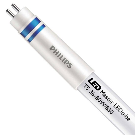 Philips LEDtube T5 MASTER (HF) Ultra Output 36W 5200lm - 830 Warm Wit | 145cm - Vervangt 80W
