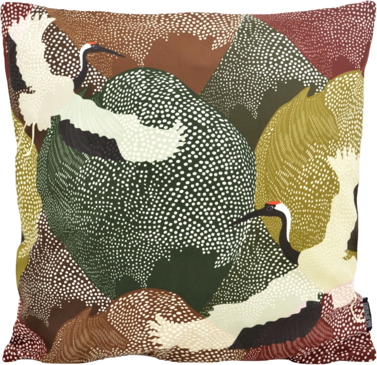 Gek op Kussens! Sierkussen Kraanvogel #2 | 45 x 45 cm | Katoen/Polyester Multi