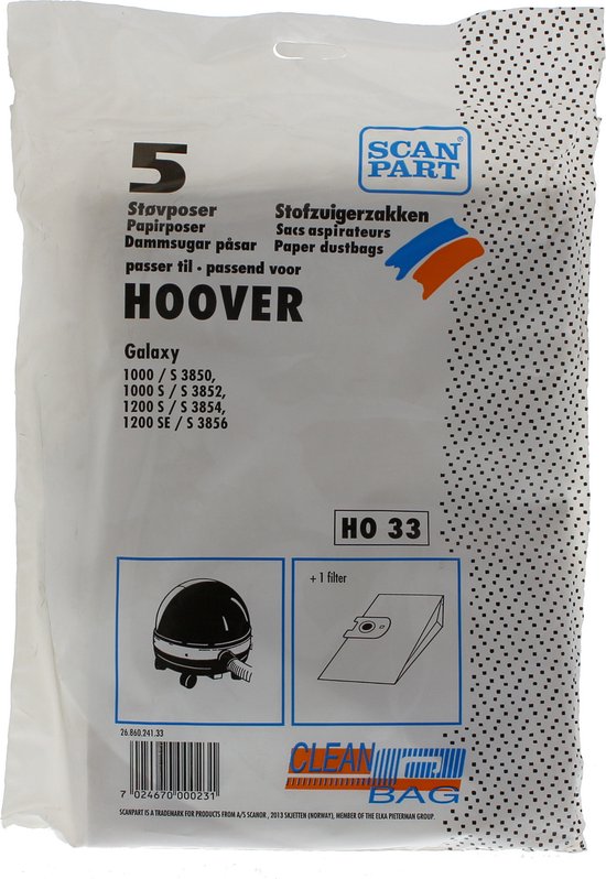 Cleanbag Hoover stofzuigerzakken HO33 | bol.com