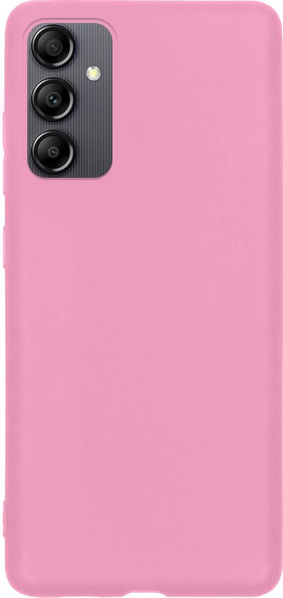 Coque Samsung Galaxy A14 Coque Arrière Siliconen - Coque Samsung A14 Coque Silicone - Rose Clair - 2 Pièces