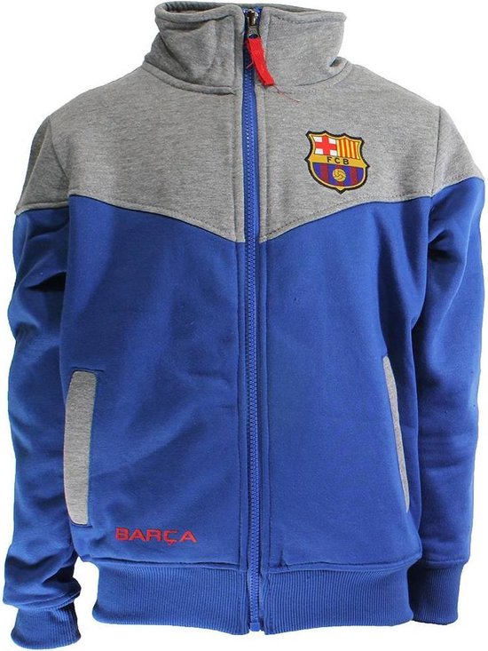 Voetbal F.C. Barcelona Kinder Sweater Vest Grijs / Blauw, Maat: 134/140 |  bol.com