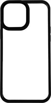 Geschikt voor iPhone 12 / 12Pro - Hoesje - Transparant met Zwarte Rand