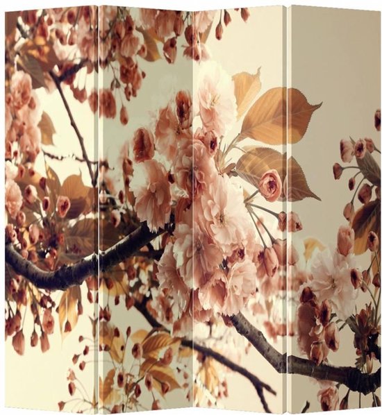 Fine Asianliving Kamerscherm Scheidingswand 4 Panelen Sakura Kersenbloesems L160xH180cm