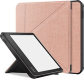 Hoes Geschikt voor Kobo Libra 2 Hoesje Bookcase Cover Hoes Trifold - Hoesje Geschikt voor Kobo Libra 2 Hoes Cover Case - Rosé Goud