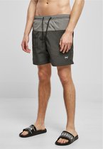 Shorts de bain Urban Classics -M- Block Zwart/ Grijs