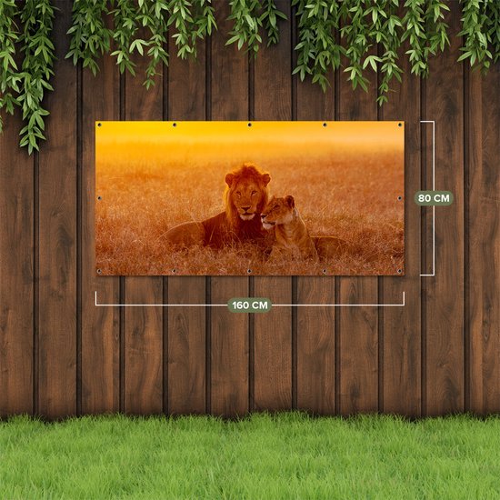 Gards Tuinposter - 160x80 cm - Tuindoek - Tuindecoratie - Wanddecoratie buiten - Tuinschilderij