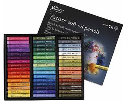 Gallery Oliepastel L: 7 cm, dikte 10 mm, diverse kleuren, 48 stuk