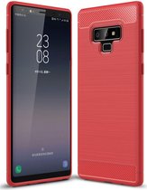 Samsung Galaxy Note 9 Geborsteld TPU Hoesje Rood