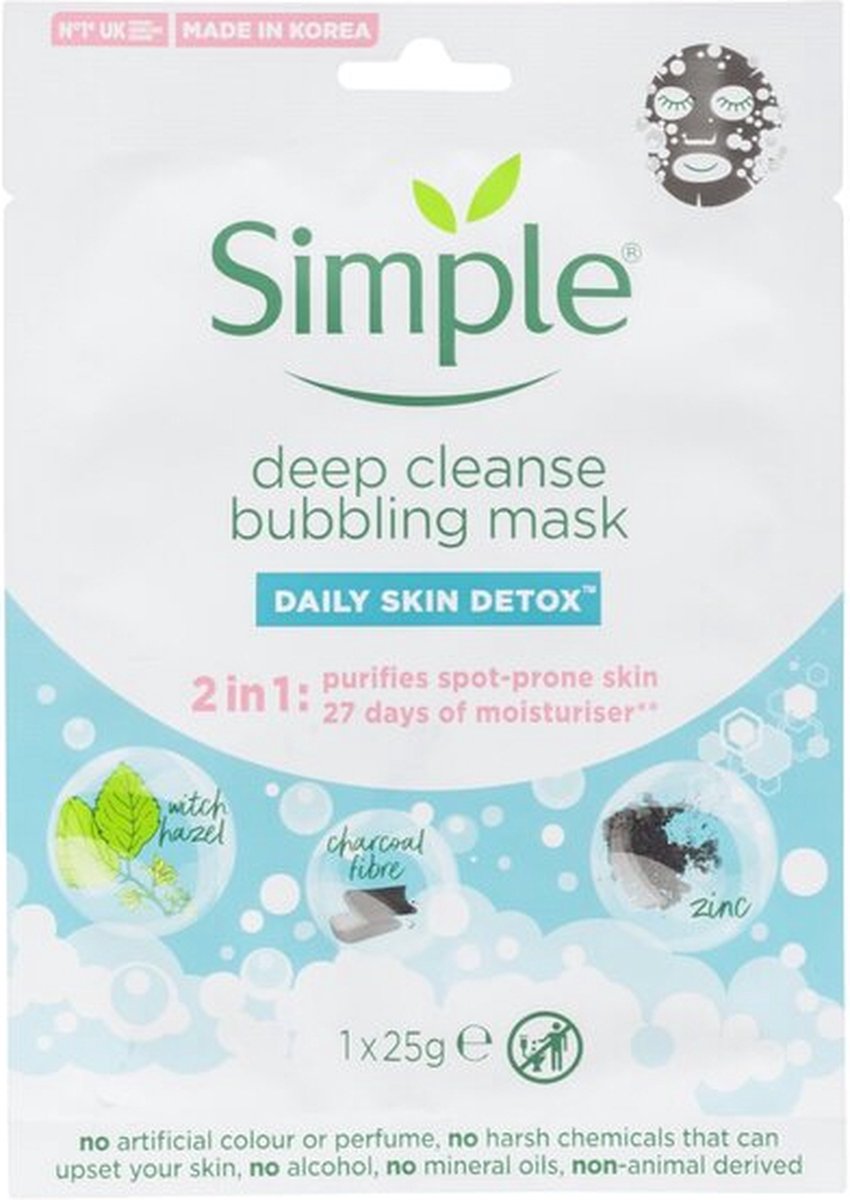 simple deep cleanse bubbling mask