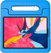 iPad Pro 12.9 (2018/2020) hoes - Schokbestendige iPad Hoes voor Kinderen met Handvat - Blauw