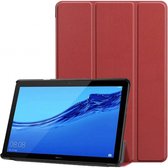 Huawei MediaPad T5 10 - Tri-fold Book Case - Donker Rood