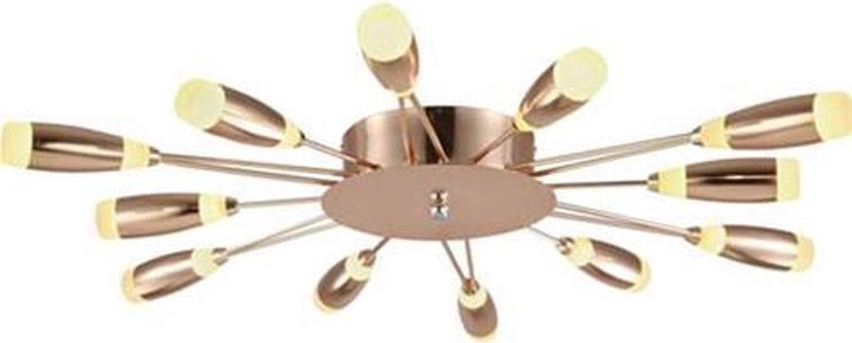 LED Plafondlamp - Plafondverlichting - Fave - 62W - Natuurlijk Wit 4000K - Koper Aluminium