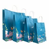 50x Papieren tassen Type Vlinder/Bloemen