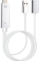 USB 3.0 Vrouwelijke HDMI HD 1080P Video Converter HDTV-kabel, voor iPhone X / iPhone 7 / iPhone 6s & 6s Plus en andere Apple / Android-apparaten (zilver)