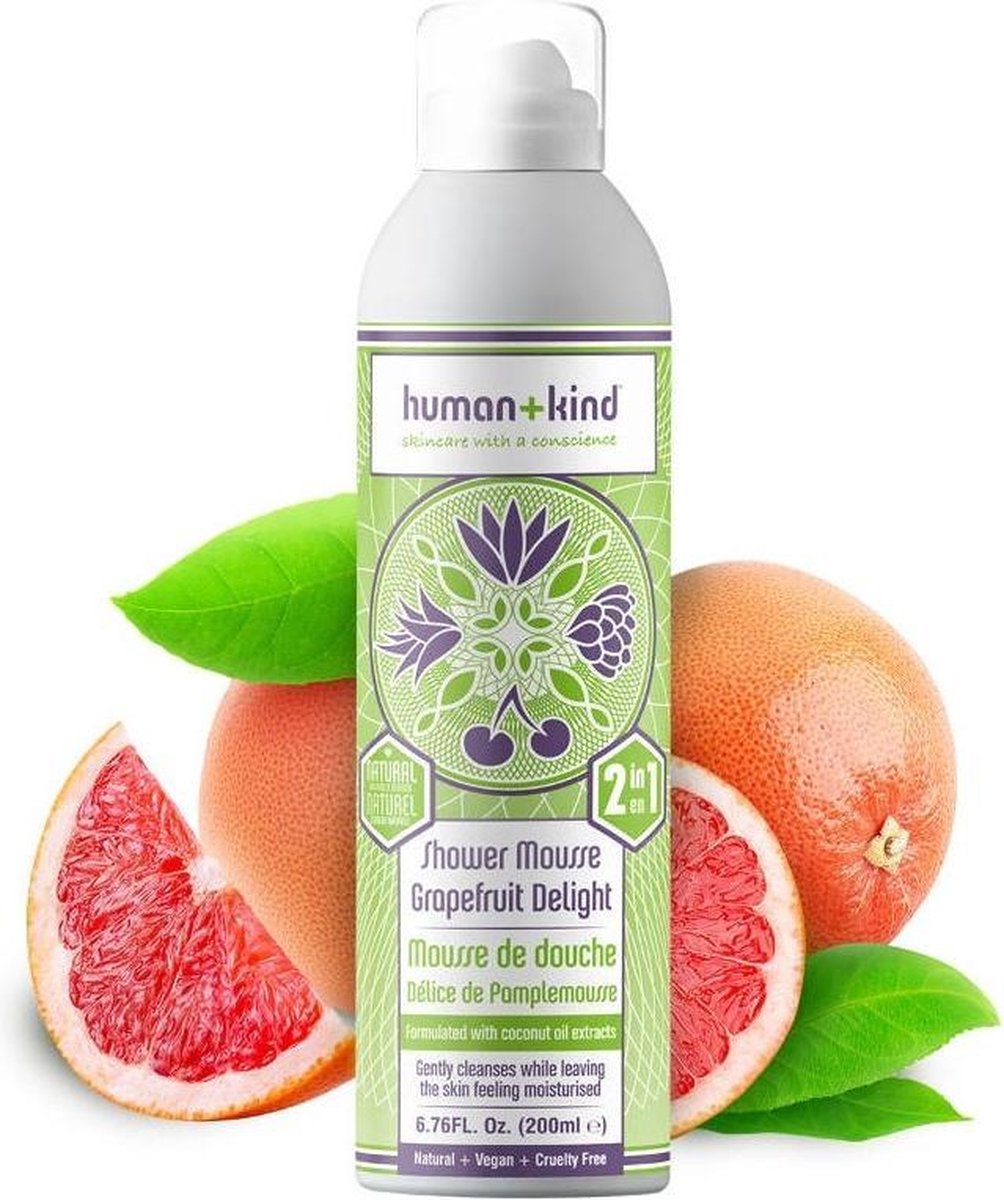 Human + Kind Shower Mousse Grapefruit Delight Vegan - 250ml