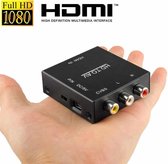 HDV-M610 Mini-formaat Full HD 1080P HDMI naar AV / CVBS Video Converter Adapter (zwart)