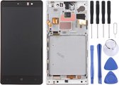 Lcd-scherm en Digitizer volledige montage met frame voor Nokia Lumia 830 (zilver)