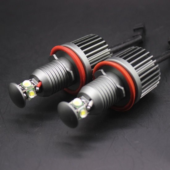 2 STKS DC 12-24 V 40 W 1800LM 4-LED Auto Angel Eyes Halo Ring Marker Gloeilamp, (Wit Licht), voor X5 E70 alle modellen 2007-UP, X6 E71 Alle…