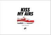 Kiss These Airs (21x29,7cm) - Wallified - Tekst - Zwart Wit - Poster - Wall-Art - Woondecoratie - Kunst - Posters