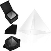 Belle Vous K9 Kristal Piramide Prisma - 8 x 8 x 9,7cm Fotografie Piramide Prisma Refractie Kristal met Velours Buideltje, Microvezel Doek en Cadeaudoos – Lens Voor Licht Spectrum Regenbogen