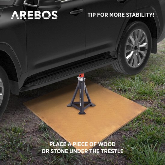 Garagekrik en assteunen set 2 ton 180 - 300 mm hefhoogte | Werkplaats
